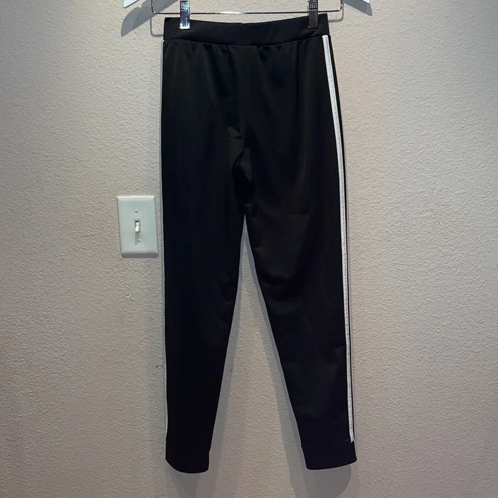 Adidas Black White Triple Stripe Track Pants Size 14 or Large